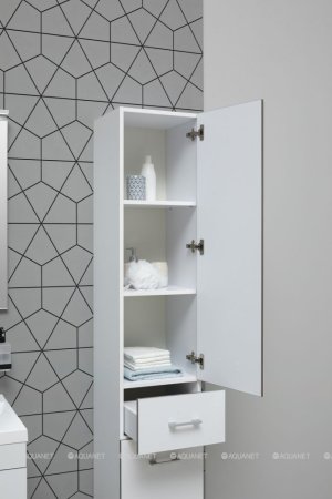 Шкаф-пенал для ванной Aquanet Верона белый 