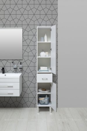 Шкаф-пенал для ванной Aquanet Верона белый 