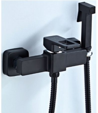 Смеситель для душа с гигиеническим набором ViEiR V353552-C Черный/Хром 