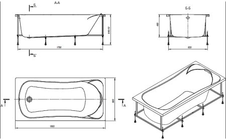 Акриловая ванна Roca BeCool 190х90 ZRU9303020 без гидромассажа 
