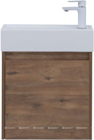 Тумба с раковиной Aquanet Nova Lite 50 дуб рустикальный (с дверецей) 