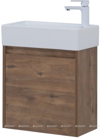 Тумба с раковиной Aquanet Nova Lite 50 дуб рустикальный (с дверецей) 