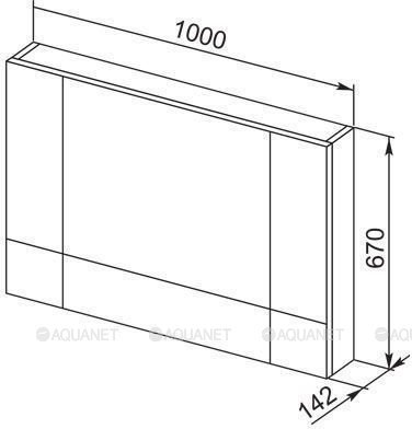 Зеркало-шкаф Aquanet Верона 100 белый 