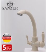 Смеситель для кухни GANZER GZ16031B с подключением к фильтру светло-бежевый