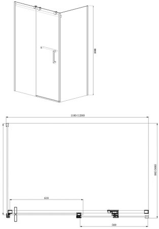 Душевой уголок Azario Vancouver 120х90 AZ-NKF1131-L 900 профиль Серебро стекло прозрачное 