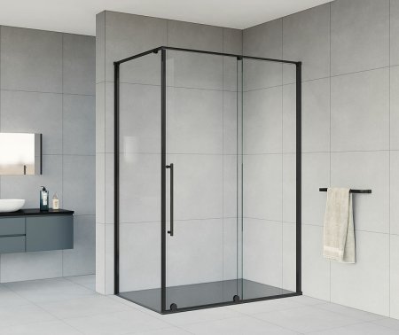 Душевой уголок Vincea Arno 120х90 VSR-1A9012CLB профиль Черный стекло прозрачное 