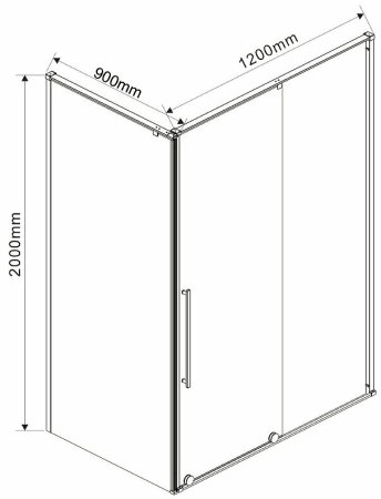 Душевой уголок Vincea Arno 120х90 VSR-1A9012CLB профиль Черный стекло прозрачное 