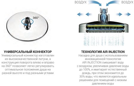 Душевая система Vincea Desire VSFS-1D1TBG с термостатом Брашированное золото 