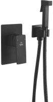 Гигиенический душ со смесителем Rose R2805H, черный