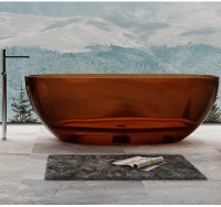 Ванна из полиэфирной смолы Abber Kristall 165х78 AT9701Opal Коричневая без гидромассажа