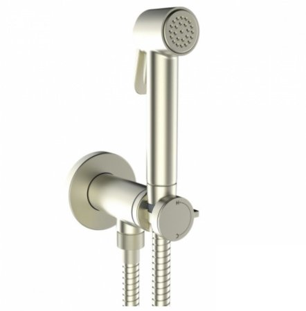 Гигиенический душ Bossini Paloma Brass E37005B.070 никель, со смесителем 