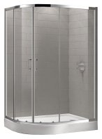 Душевой уголок Cezares Eco O-RH-2-120/90-C-Cr стекло прозрачное + душевой трап
