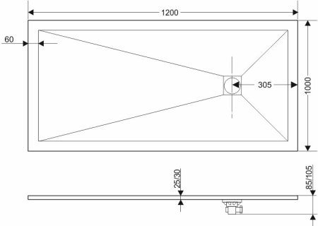 Поддон для душа RGW Stone Tray ST-0120W 100х120 