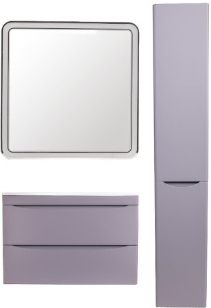 Шкаф пенал Style Line Бергамо 30 L СС-00002327 с бельевой корзиной Серый антискрейтч 