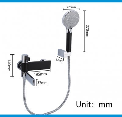 Смеситель для ванной Gappo G3281 Черный / Хром 