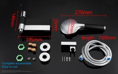 Смеситель для ванной Gappo G3281 Черный / Хром 