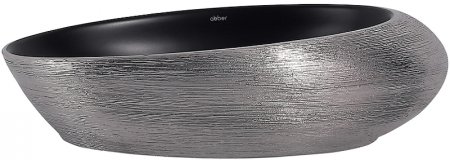 Раковина-чаша Abber Bequem 49 AC2107BS Черный матовый Серебро 