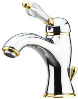 Смеситель для раковины Fiore IMPERIAL-SKY  (SWAROVSKI®) 82CO5221, хром/золото