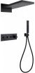 Душевая система Abber Rund AF8752B с термостатом Черная матовая 