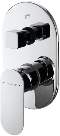 Смеситель для душа встраиваемый на 3 потока Bravat Gina P69194C-ENG, хром 