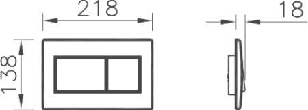 Кнопка смыва VitrA Uno 720-0180EXP глянцевый хром 