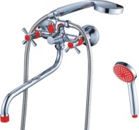 Смеситель для ванны красный/хром HAIBA CRON CN22142-6