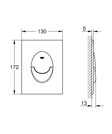Кнопка смыва Grohe Skate Air S 37965SH0 альпин-белый 