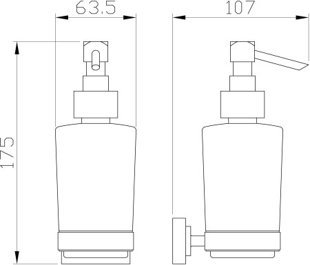 Дозатор мыла WONZON & WOGHAND, Хром (WW-9733) 
