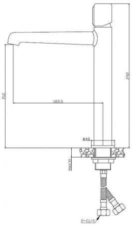 Смеситель для раковины BelBagno Uno UNO-LMC-CRM Хром 