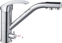 Смеситель однорычажный для кухни с каналом для питьевой воды HAIBA HB4321 хром