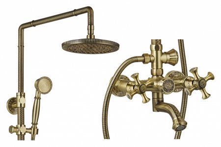 Душевая стойка Zorg Antic A 6001DS-BR 