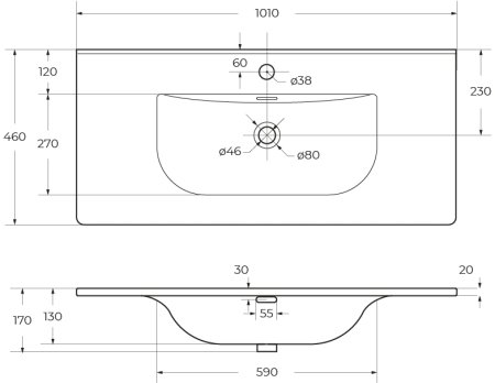 Керамическая раковина BelBagno BB-8099-100 