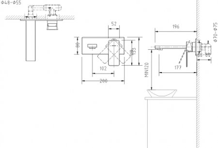 Смеситель Bravat Phillis P69183C-ENG для раковины 