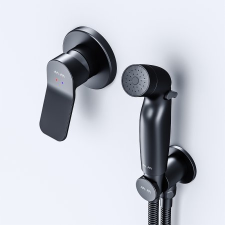 Гигиенический душ со смесителем AM.PM X-Joy F40H85A22 Черный 