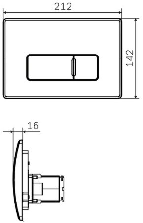 Клавиша смыва AM.PM Pro M I048038 Черная матовая 