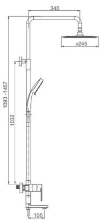 Душевая система Gappo G99-20 G2499-20 Сатин 