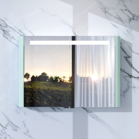 Зеркальный шкаф AM.PM Sensation 100 M30MCX1001GG с подсветкой Мятный 