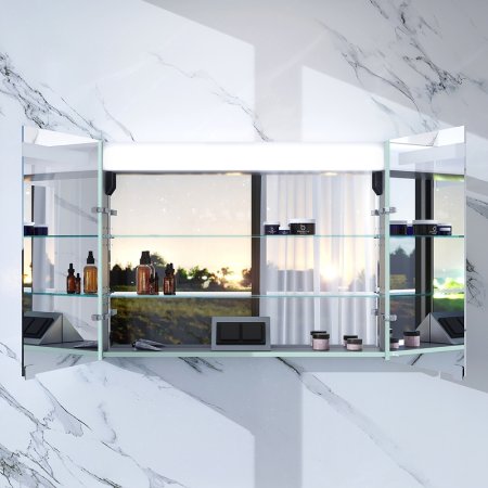 Зеркальный шкаф AM.PM Sensation 100 M30MCX1001GG с подсветкой Мятный 