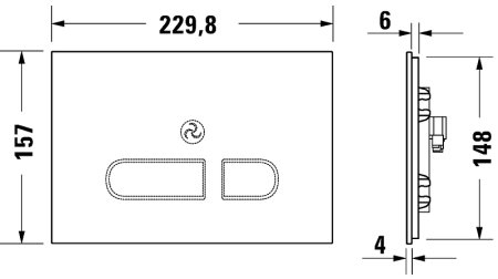 Клавиша смыва Duravit DuraSystem WD5003012000 Белая 