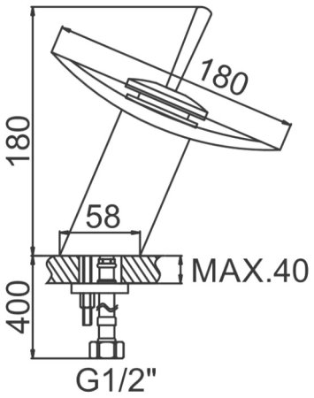Смеситель Ledeme L1055-2 для умывальника, прозрачный 