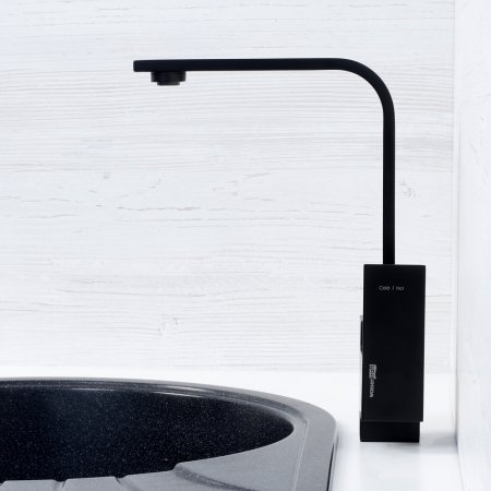 Смеситель WasserKRAFT Abens 2007 для кухонной мойки, черный 