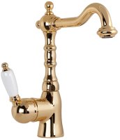 Смеситель для раковины Gattoni Orta 2741/27D0 OLD Золото 24 карат Смеситель для раковины Gattoni Orta 2741/27D0 OLD Золото 24 карат