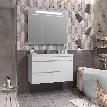 Тумба под раковину Opadiris Фреш 100 00-00006754 подвесная Белая 