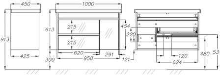 Тумба под раковину Opadiris Фреш 100 00-00006754 подвесная Белая 