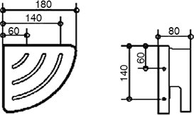 Полка Keuco Industrie 14 41457 010000 белая 