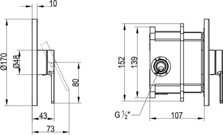 Смеситель Villeroy & Boch Architectura TVS10335200061 для душа 