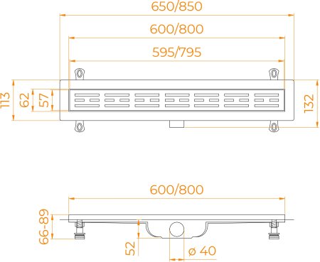 Душевой лоток Drain Leo-40 