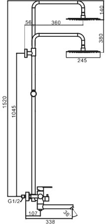 Душевая система Frap H801 F24801 Сатин 