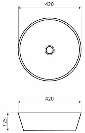 Раковина-чаша Allen Brau Liberty 42 4.32002.20 Белая 
