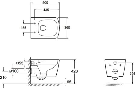 Унитаз Allen Brau Liberty 4.33004.20 подвесной Белый без сиденья 